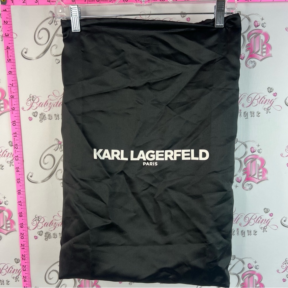 Karl Lagerfeld dust bag pouch purse Black and White Drawstring Dust Pouch
